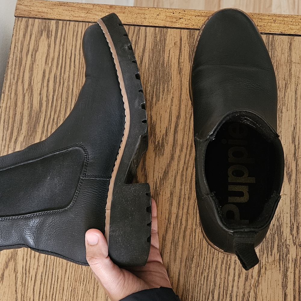 Hush Puppies Black Ankle Boots - Picture 3 of 5